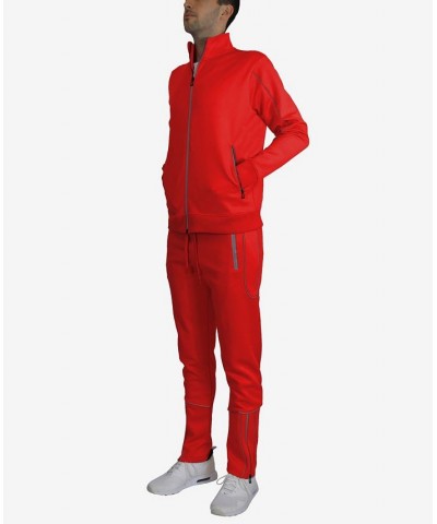 Men's Slim Fit Moisture Wicking Quick Dry Performance Reflective Track Jacket and Jogger Pants, 2 Piece Set PD05 $37.44 Pants