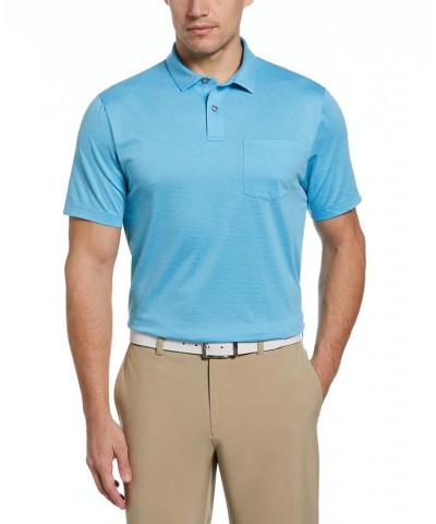 Men's Fine Line Eco Short Sleeve Golf Polo Shirt with Pocket PD02 $19.72 Polo Shirts