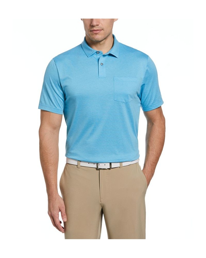 Men's Fine Line Eco Short Sleeve Golf Polo Shirt with Pocket PD02 $19.72 Polo Shirts