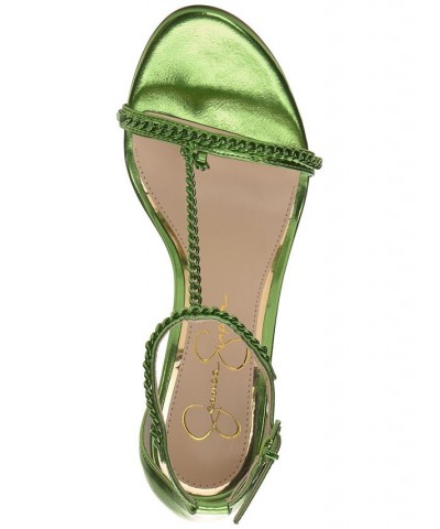 Women's Qiven T-Strap Dress Sandals Green $44.55 Shoes