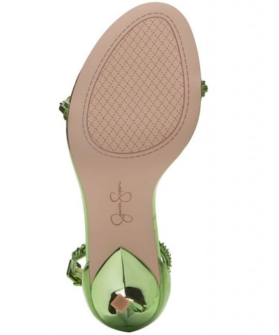 Women's Qiven T-Strap Dress Sandals Green $44.55 Shoes