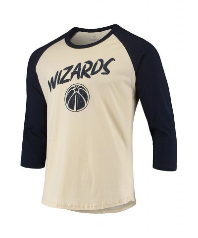 Men's Russell Westbrook Cream Washington Wizards NBA 3/4-Sleeve Raglan T-shirt $27.72 T-Shirts