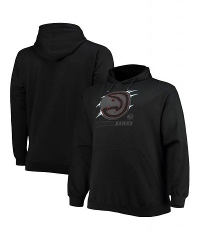 Men's Black Atlanta Hawks Big and Tall Pop Pullover Hoodie $40.79 Sweatshirt