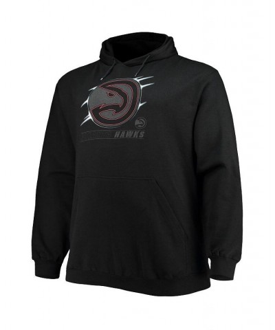 Men's Black Atlanta Hawks Big and Tall Pop Pullover Hoodie $40.79 Sweatshirt