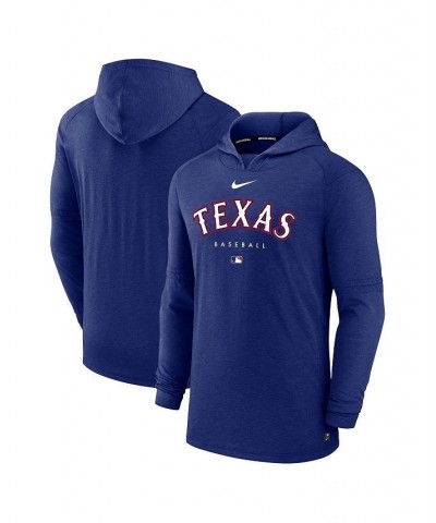 Men's Heather Royal Texas Rangers Authentic Collection Early Work Tri-Blend Performance Pullover Hoodie $31.00 Sweatshirt