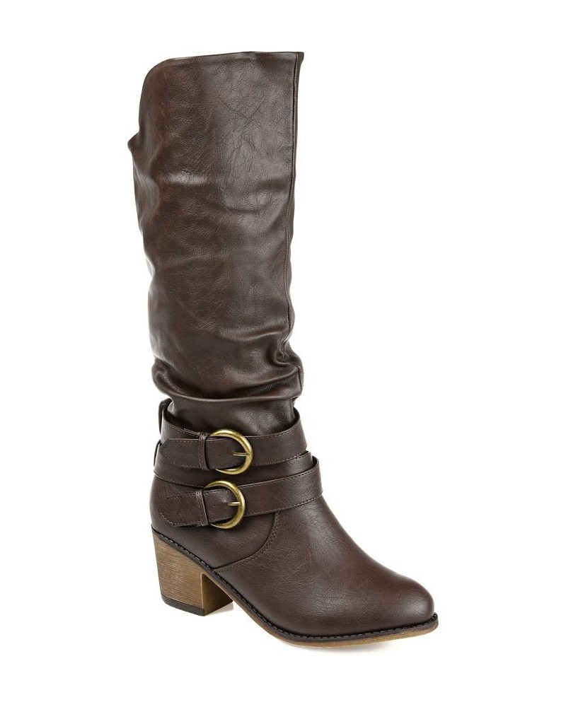 Women's Late Boot Brown $40.70 Shoes