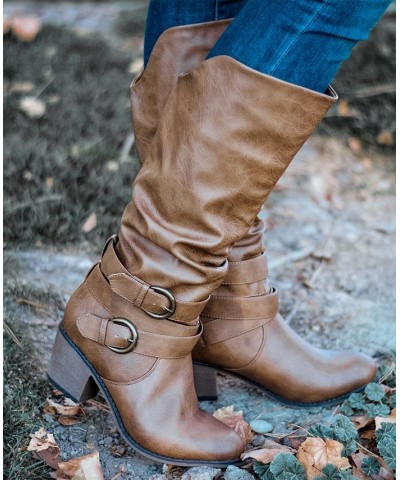 Women's Late Boot Brown $40.70 Shoes