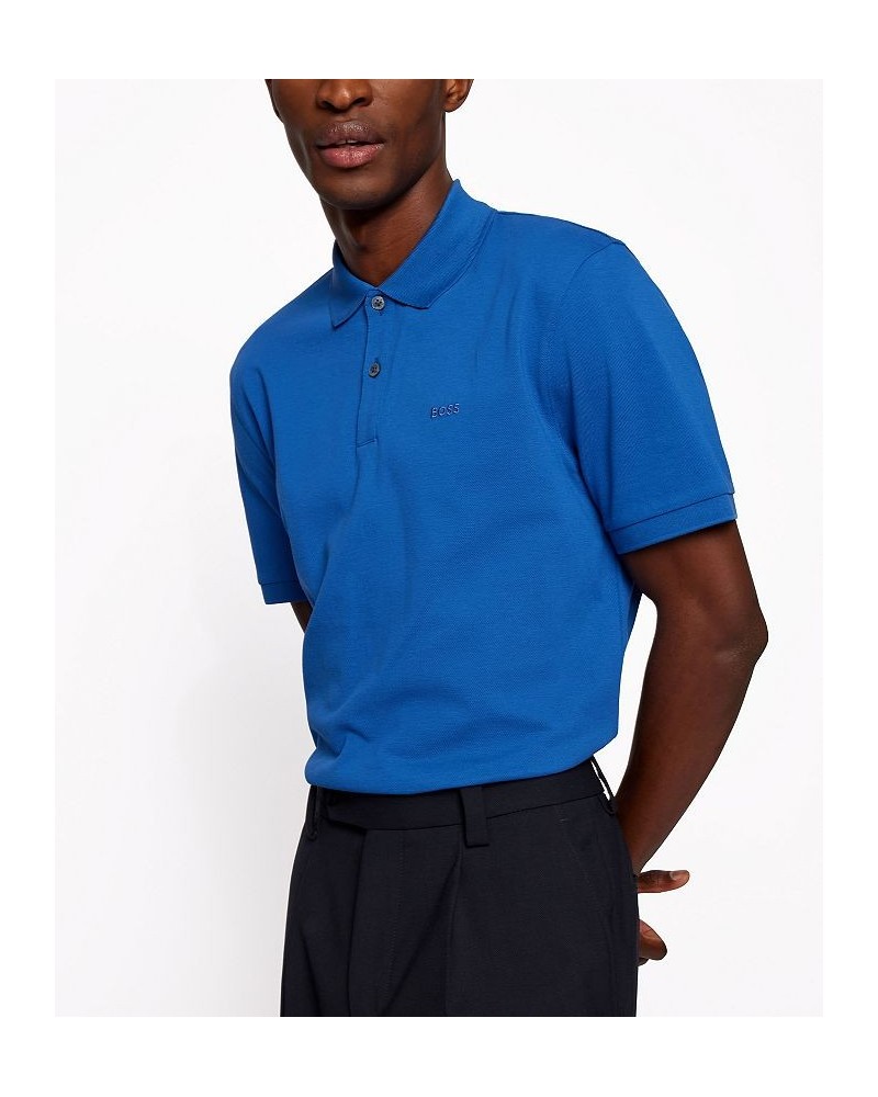Boss Men's Cotton Polo Shirt Blue $46.06 Polo Shirts