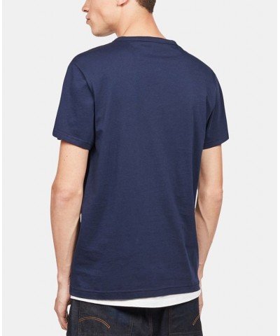 Men's Holorn RAW Graphic Logo Crewneck T-Shirt Blue $22.50 T-Shirts