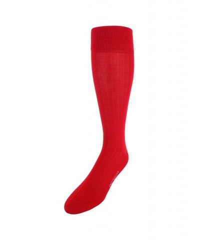 Jasper Mercerized Cotton Ribbed Mid-Calf Solid Color Socks PD07 $16.92 Socks