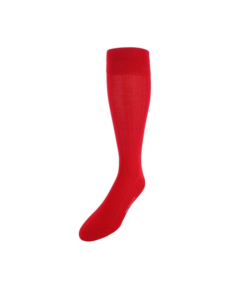 Jasper Mercerized Cotton Ribbed Mid-Calf Solid Color Socks PD07 $16.92 Socks