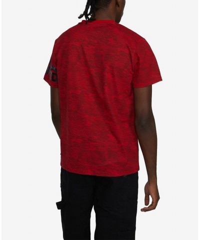 Men's Short Sleeve Madison Ave V-Neck T-shirt Red $25.92 T-Shirts