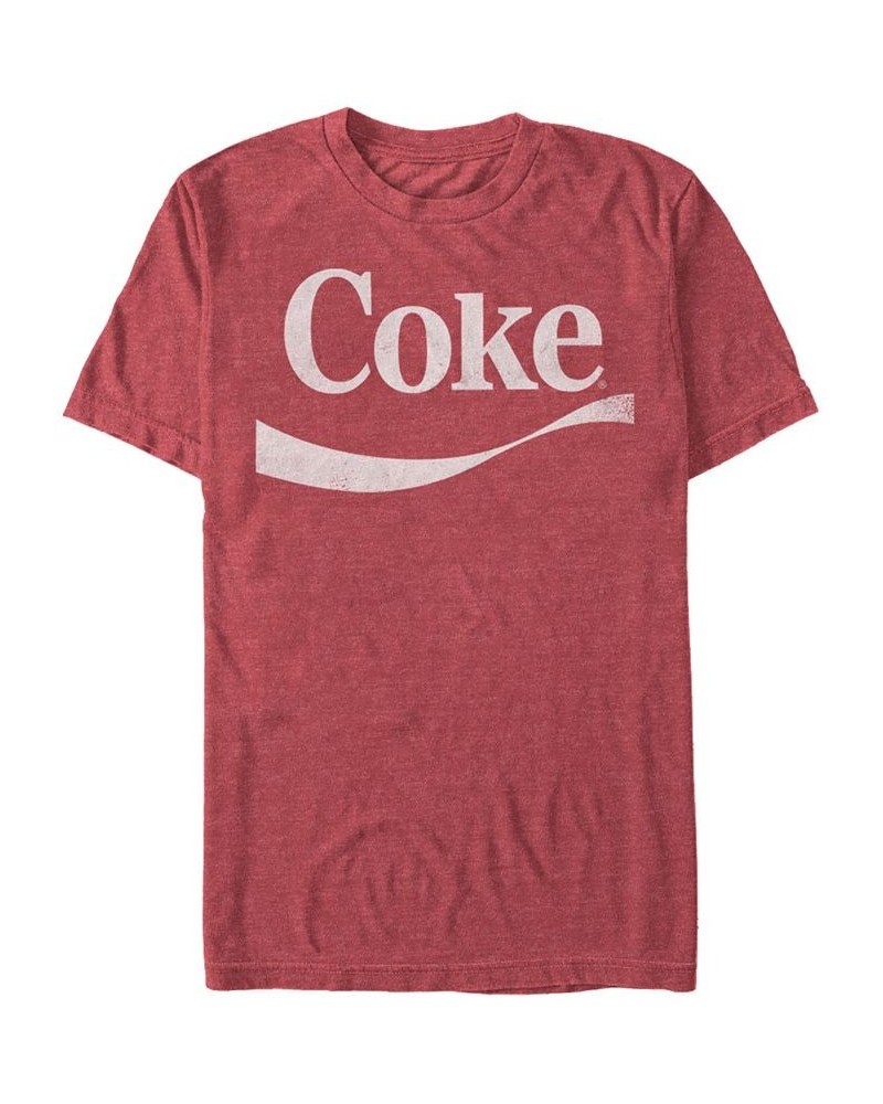 Coca-Cola Men's Classic Vintage-Like Swoosh Short Sleeve T-Shirt Red $15.75 T-Shirts