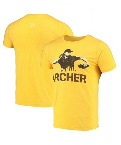Men's Chris Archer Gold Pittsburgh Pirates Player Skyline Tri-Blend T-shirt $24.74 T-Shirts