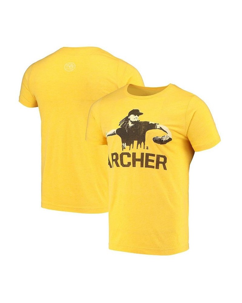 Men's Chris Archer Gold Pittsburgh Pirates Player Skyline Tri-Blend T-shirt $24.74 T-Shirts