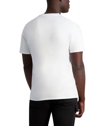 Men's Outline Karl Character Short Sleeve Crew Neck T-shirt White $29.67 T-Shirts