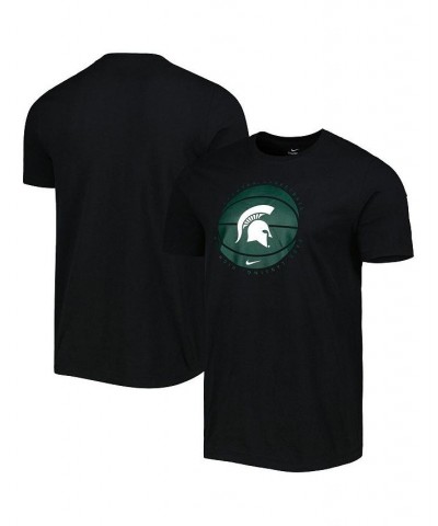 Men's Black Michigan State Spartans Basketball Logo T-shirt $23.51 T-Shirts