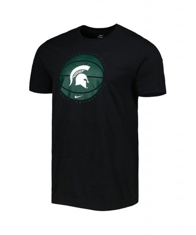 Men's Black Michigan State Spartans Basketball Logo T-shirt $23.51 T-Shirts