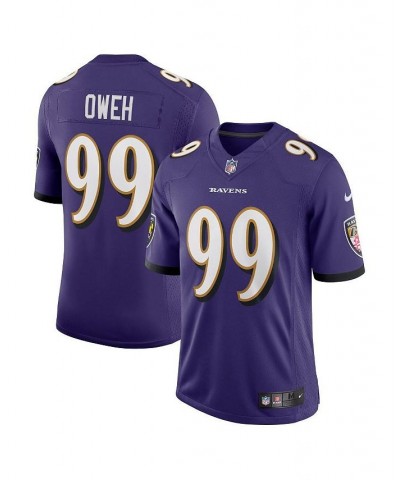 Men's Odafe Oweh Purple Baltimore Ravens Vapor Limited Jersey $54.40 Jersey