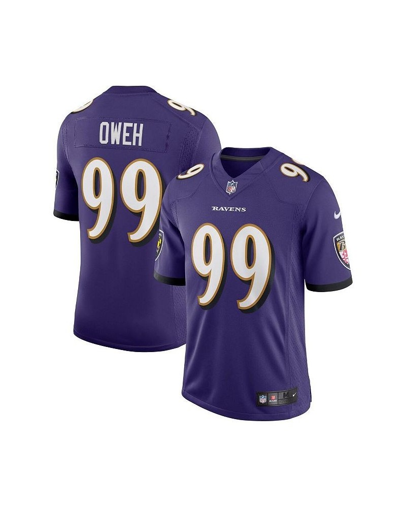 Men's Odafe Oweh Purple Baltimore Ravens Vapor Limited Jersey $54.40 Jersey