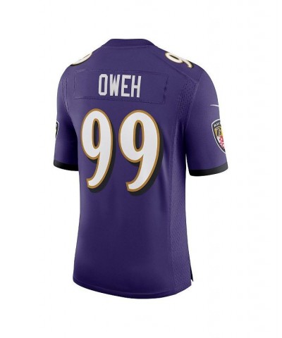 Men's Odafe Oweh Purple Baltimore Ravens Vapor Limited Jersey $54.40 Jersey