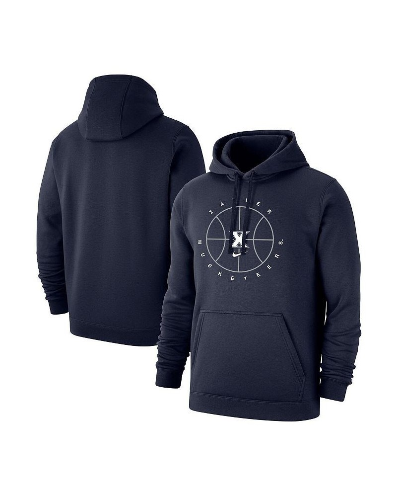 Men's Navy Xavier Musketeers Basketball Icon Club Fleece Pullover Hoodie $43.34 Sweatshirt