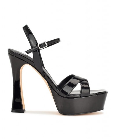 Women's Iriv Block Heel Platform Dress Sandals Black $39.24 Shoes