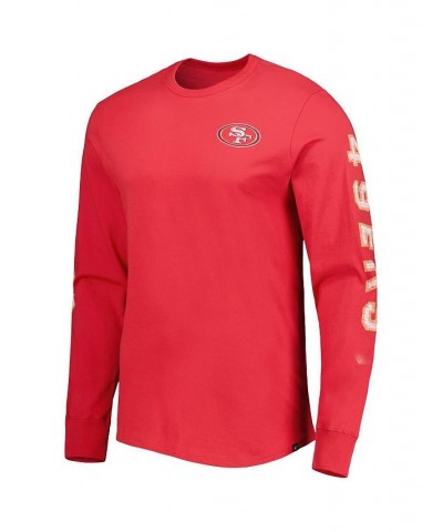 Men's Scarlet San Francisco 49ers Franklin Long Sleeve T-shirt $24.20 T-Shirts