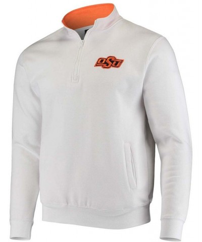 Men's White Oklahoma State Cowboys Tortugas Logo Quarter-Zip Jacket $25.80 Sweatshirt