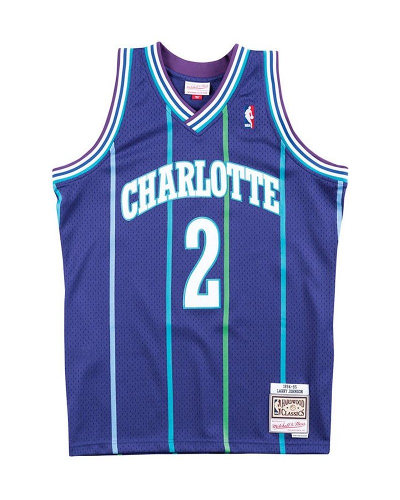 Men's Larry Johnson Charlotte Hornets Hardwood Classic Swingman Jersey $72.50 Jersey