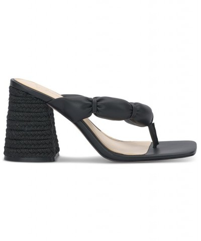 Women's Olimpio Square-Toe Slip-On Thong Sandals Black $42.57 Shoes