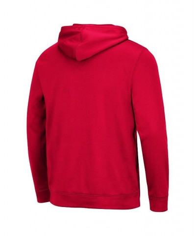 Men's Red SMU Mustangs Lantern Pullover Hoodie $29.25 Sweatshirt