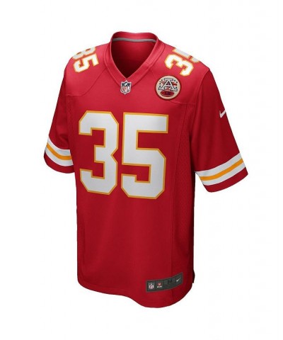 Men's Christian Okoye Red Kansas City Chiefs Game Retired Player Jersey $47.60 Jersey