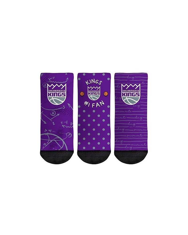 Toddler Boys and Girls Socks Sacramento Kings 1 Fan 3-Pack Crew Socks Set $13.74 Socks