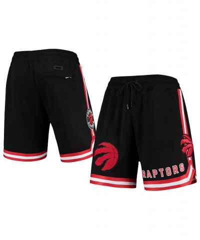 Men's Black Toronto Raptors Chenille Shorts $47.83 Shorts