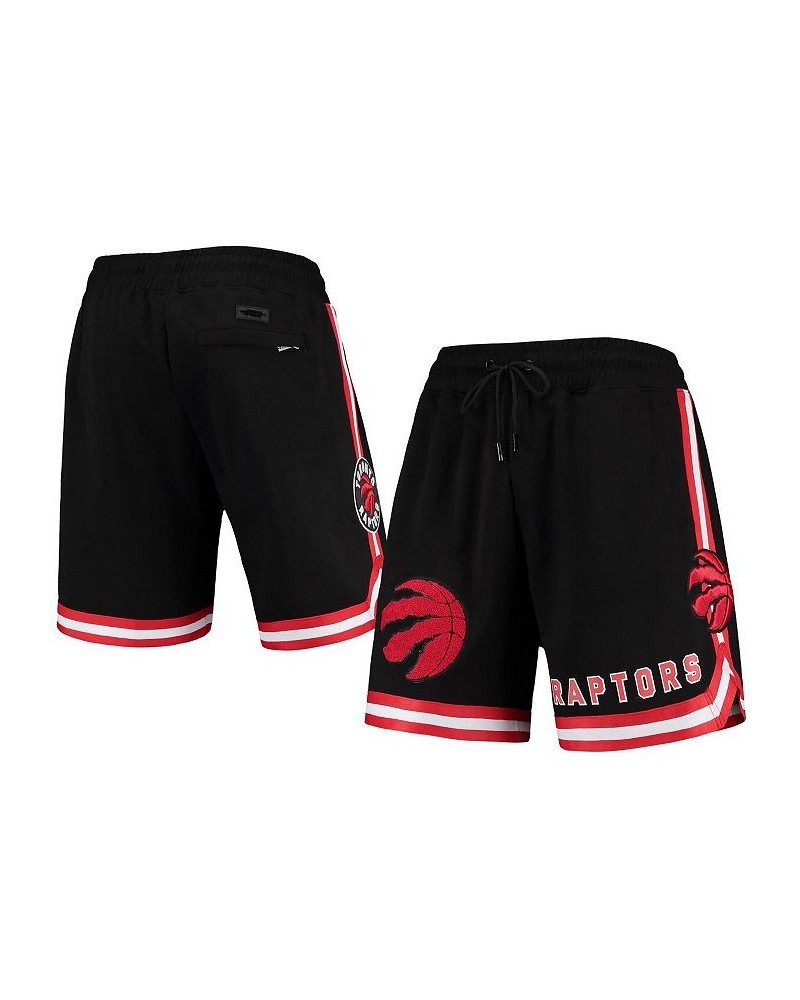 Men's Black Toronto Raptors Chenille Shorts $47.83 Shorts