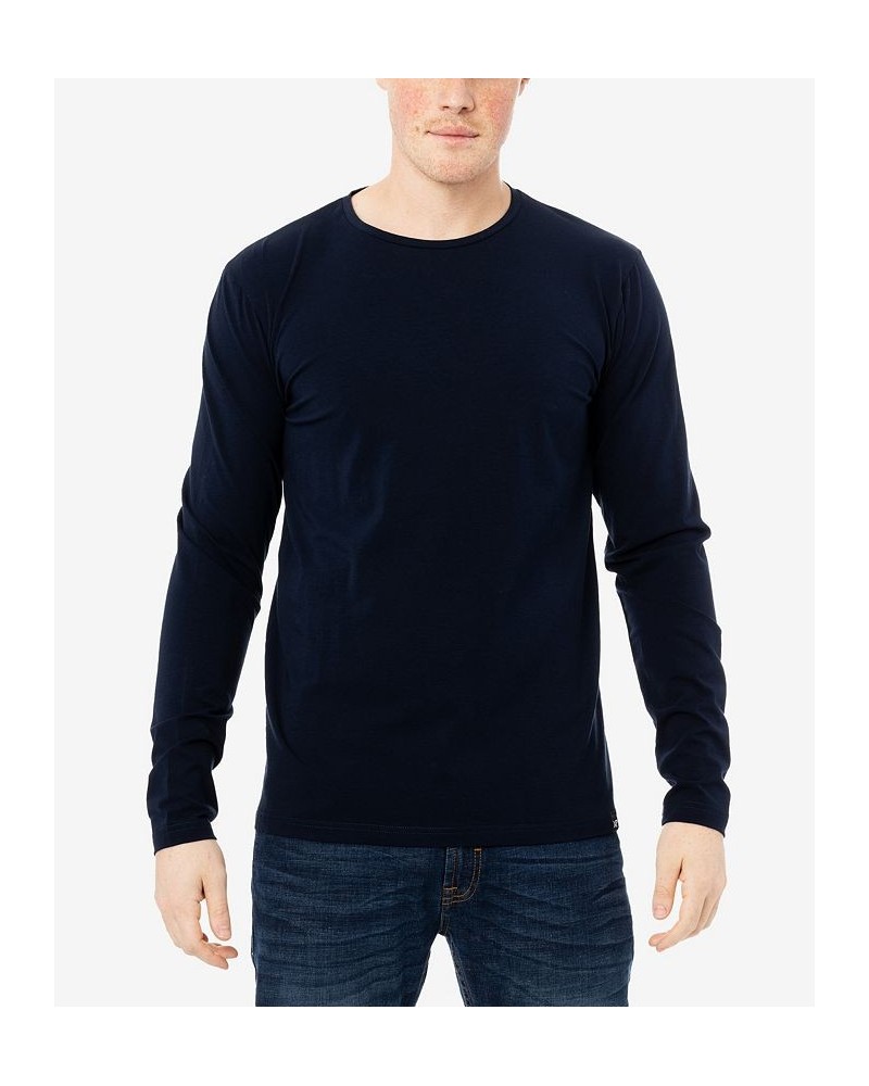 Men's Soft Stretch Crew Neck Long Sleeve T-shirt PD05 $19.60 T-Shirts