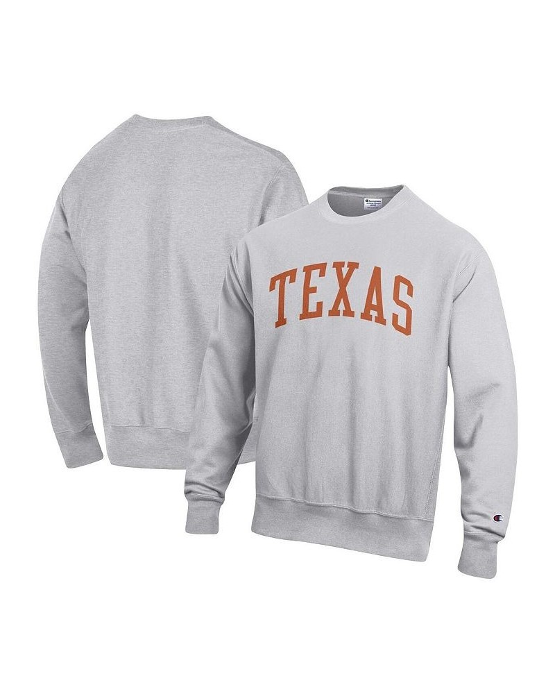 Men's Heathered Gray Texas Longhorns Big and Tall Reverse Weave Fleece Crewneck Pullover Sweatshirt $43.19 Sweatshirt