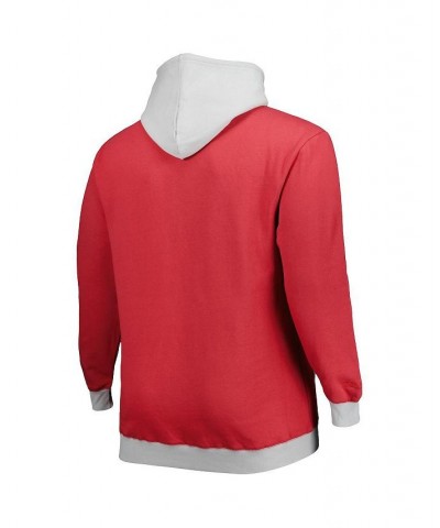 Men's Red, Gray Kansas City Chiefs Big and Tall Big Face Pullover Hoodie $59.80 Sweatshirt
