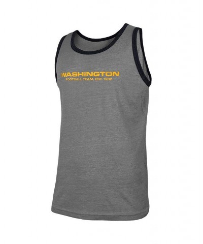 Men's Heathered Gray Washington Football Team Ringer Tri-Blend Tank Top $16.72 T-Shirts