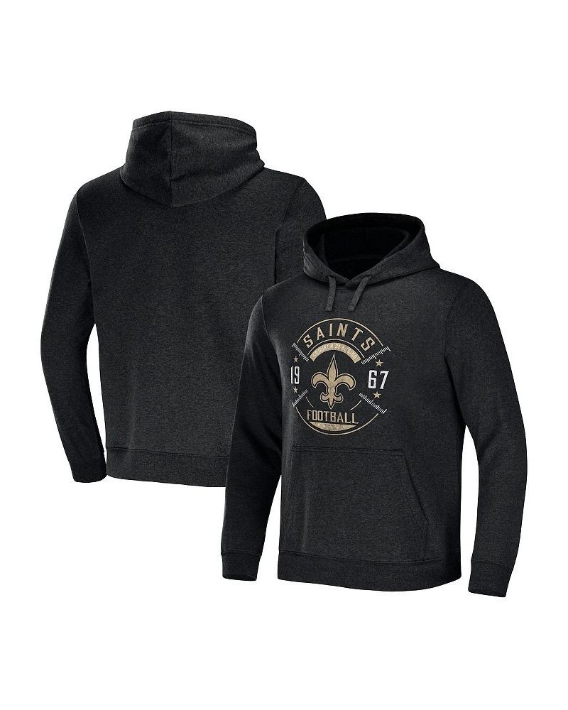 Men's NFL x Darius Rucker Collection by Heather Charcoal New Orleans Saints Radar Pullover Hoodie $29.20 Sweatshirt