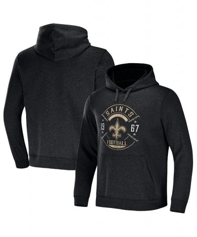 Men's NFL x Darius Rucker Collection by Heather Charcoal New Orleans Saints Radar Pullover Hoodie $29.20 Sweatshirt