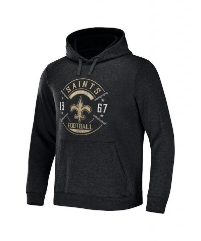 Men's NFL x Darius Rucker Collection by Heather Charcoal New Orleans Saints Radar Pullover Hoodie $29.20 Sweatshirt