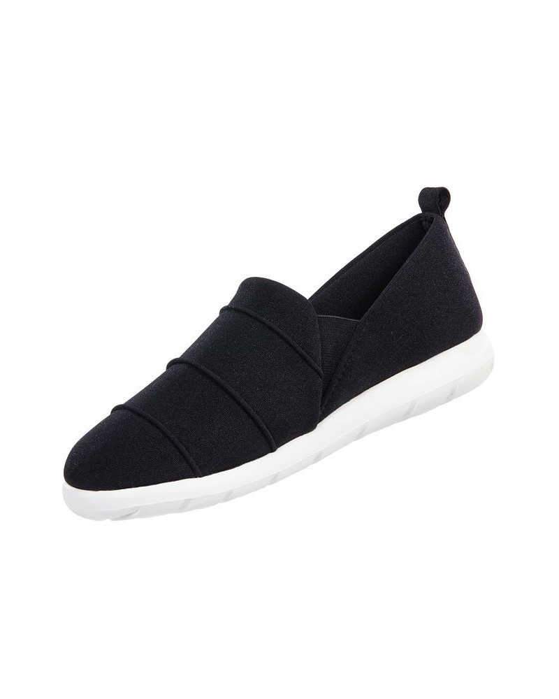 Zenz from Isotoner Women's Indoor/Outdoor Pintuck Lauren Slip-Ons Black $15.90 Shoes