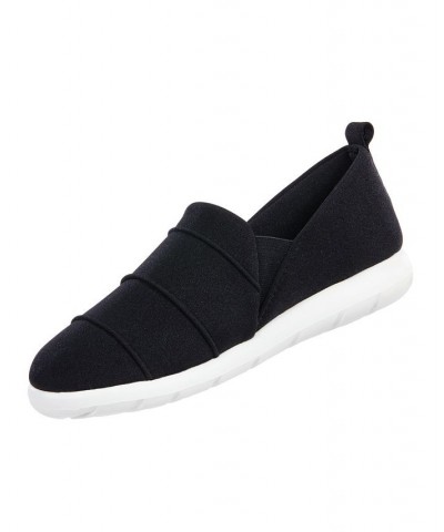 Zenz from Isotoner Women's Indoor/Outdoor Pintuck Lauren Slip-Ons Black $15.90 Shoes