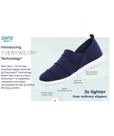 Zenz from Isotoner Women's Indoor/Outdoor Pintuck Lauren Slip-Ons Black $15.90 Shoes