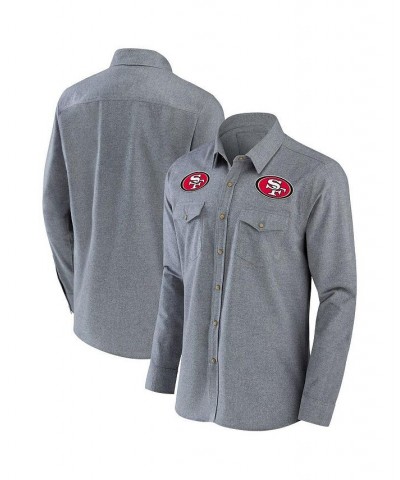 Men's NFL x Darius Rucker Collection by Gray San Francisco 49ers Chambray Button-Up Long Sleeve Shirt $27.90 Shirts