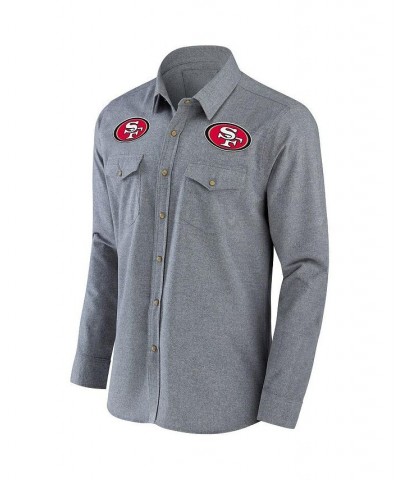 Men's NFL x Darius Rucker Collection by Gray San Francisco 49ers Chambray Button-Up Long Sleeve Shirt $27.90 Shirts