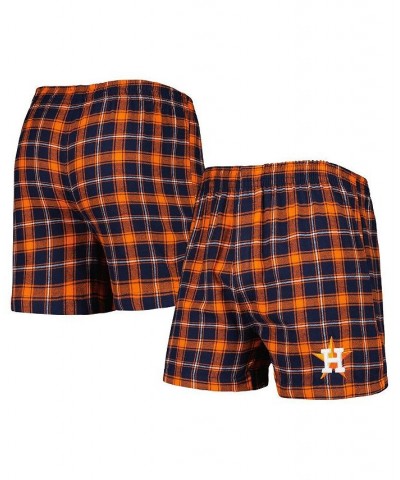 Men's Navy, Orange Houston Astros Ledger Flannel Boxers $15.75 Underwear