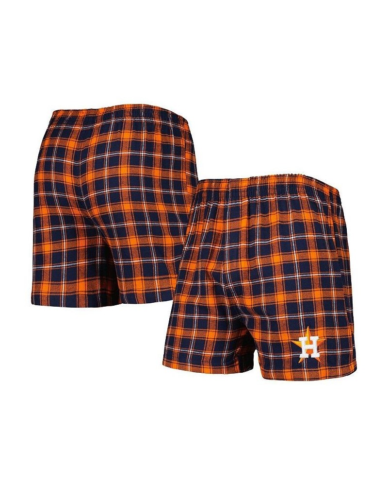 Men's Navy, Orange Houston Astros Ledger Flannel Boxers $15.75 Underwear